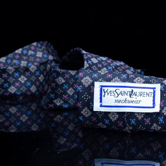 Vintage Yves Saint Laurent Silk Floral Pattern Tie - Picture 7 of 7